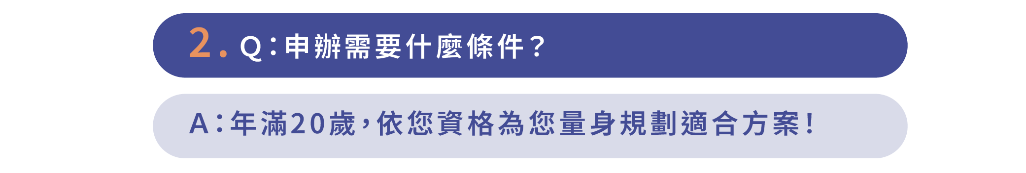 Q:申辦需要什麼條件?